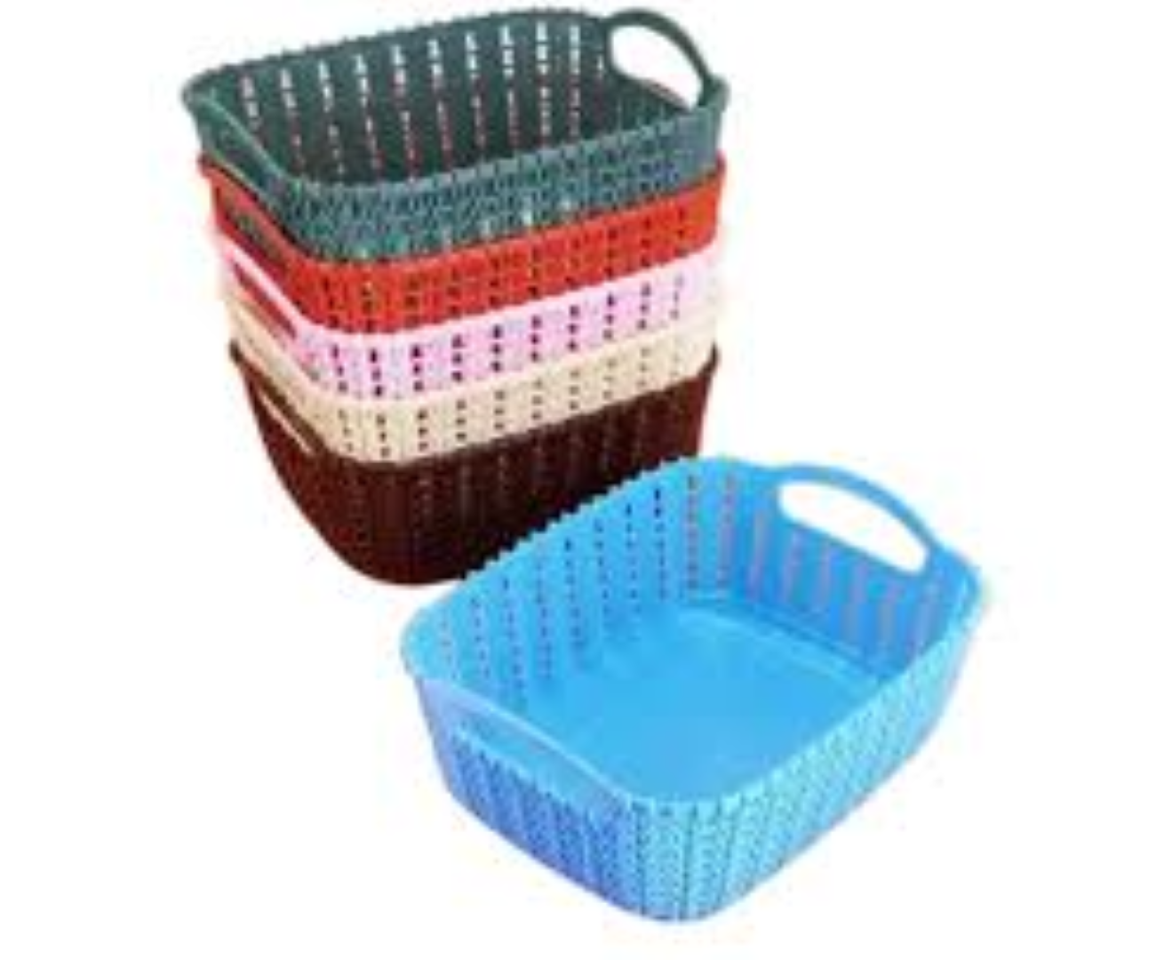 PLASTIC BASKET WICKER TU20166-M